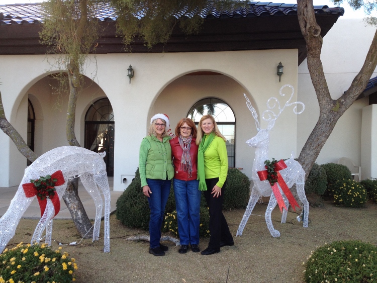 Karen, Julie and Carol at Christmas time